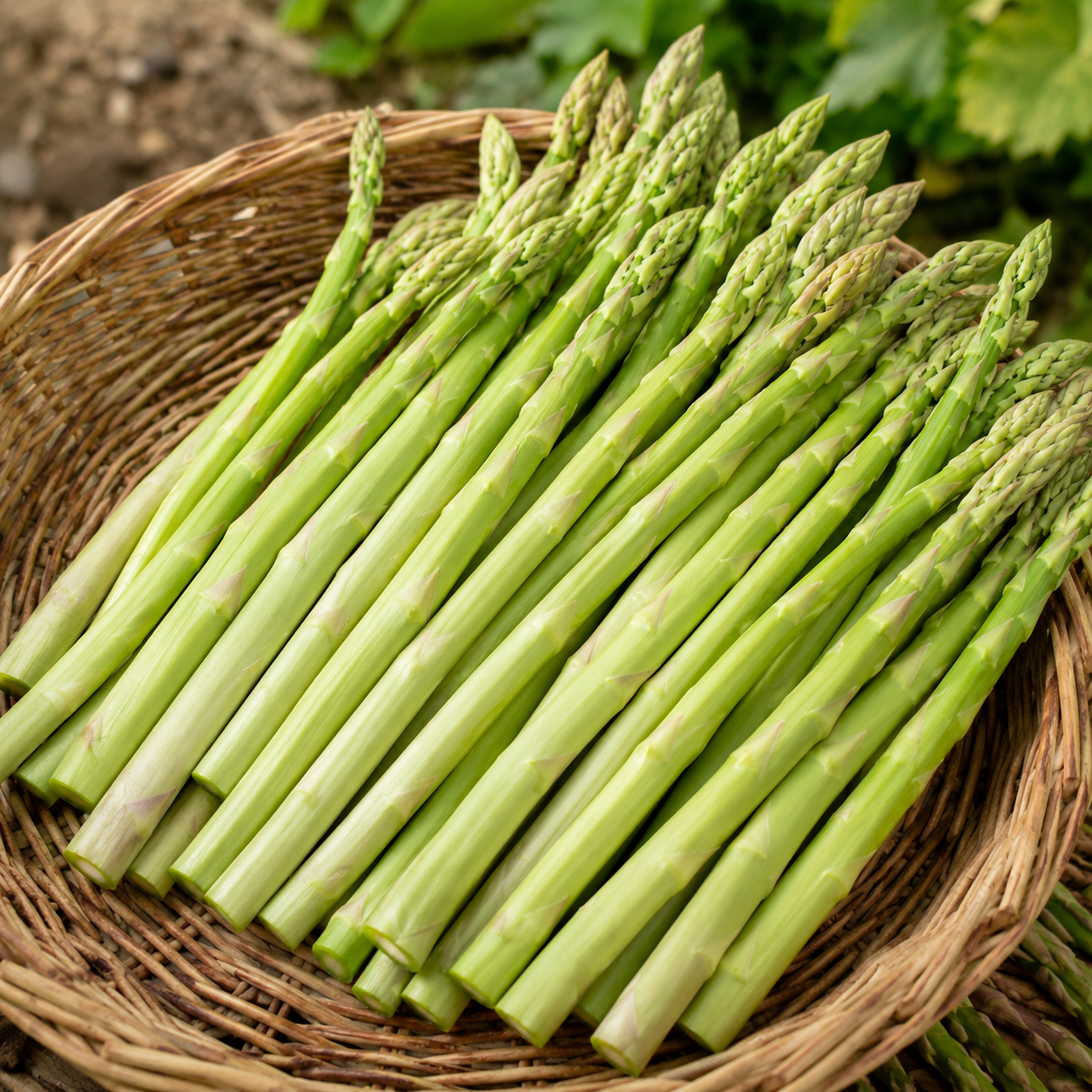 Asparagus in a basket