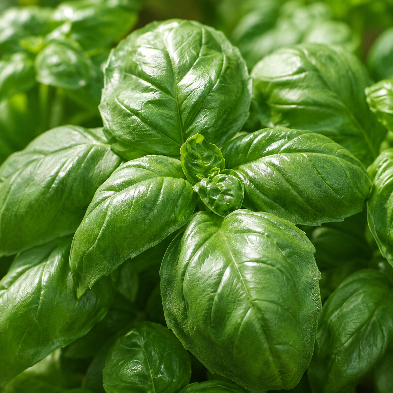Basil Leaves Closeup